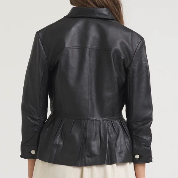 JKT NYC Brie Burnished Genuine Leather Jacket
Black - Picture 3 of 7